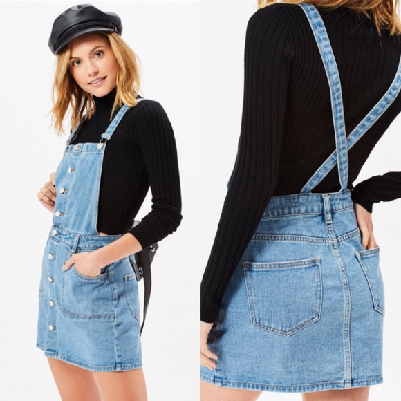 skirt denim overalls